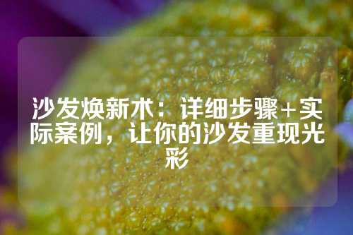 沙发焕新术：详细步骤+实际案例，让你的沙发重现光彩