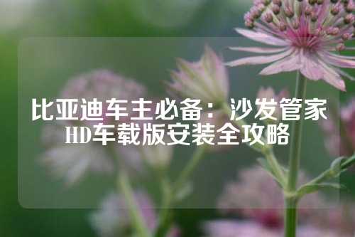 比亚迪车主必备：沙发管家HD车载版安装全攻略