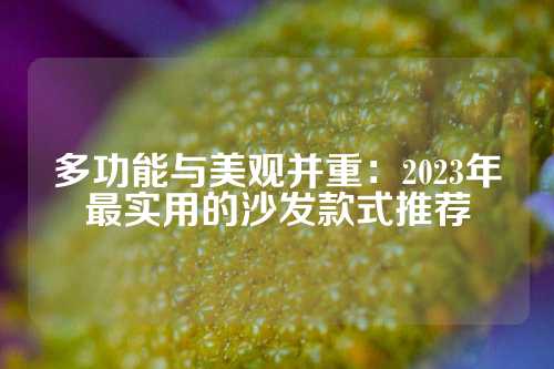多功能与美观并重：2023年最实用的沙发款式推荐