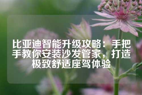 比亚迪智能升级攻略：手把手教你安装沙发管家，打造极致舒适座驾体验