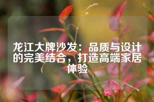 龙江大牌沙发：品质与设计的完美结合，打造高端家居体验