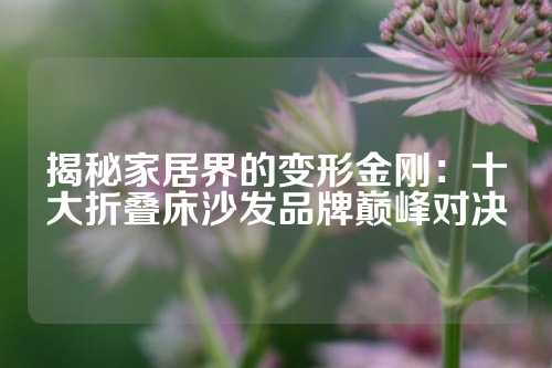 揭秘家居界的变形金刚：十大折叠床沙发品牌巅峰对决