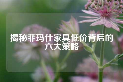 揭秘菲玛仕家具低价背后的六大策略