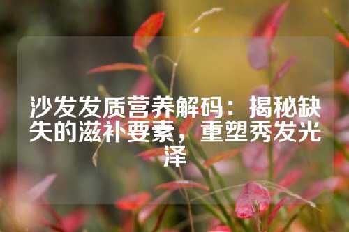沙发发质营养解码：揭秘缺失的滋补要素，重塑秀发光泽