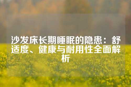 沙发床长期睡眠的隐患：舒适度、健康与耐用性全面解析