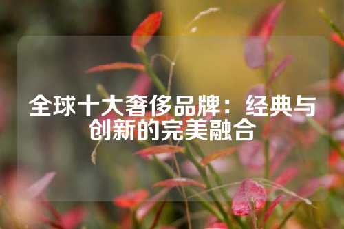 全球十大奢侈品牌：经典与创新的完美融合