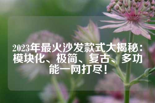 2023年最火沙发款式大揭秘：模块化、极简、复古、多功能一网打尽！