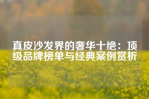 真皮沙发界的奢华十绝：顶级品牌榜单与经典案例赏析