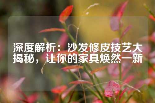 深度解析：沙发修皮技艺大揭秘，让你的家具焕然一新