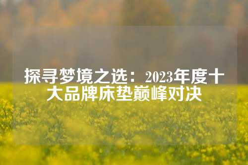 探寻梦境之选：2023年度十大品牌床垫巅峰对决