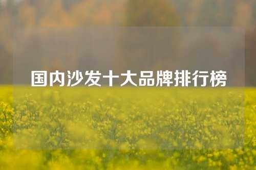 国内沙发十大品牌排行榜