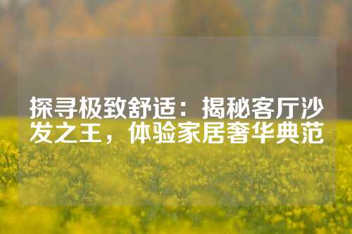 探寻极致舒适：揭秘客厅沙发之王，体验家居奢华典范