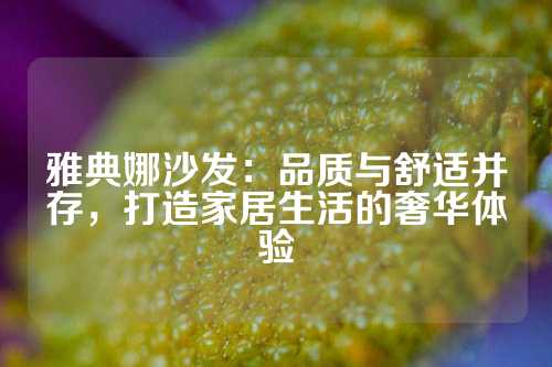 雅典娜沙发：品质与舒适并存，打造家居生活的奢华体验