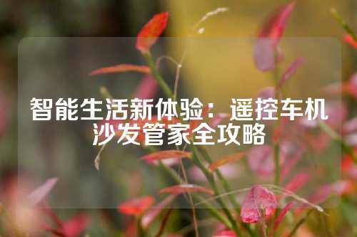 智能生活新体验：遥控车机沙发管家全攻略