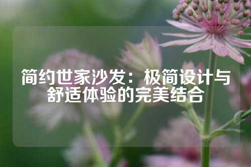 简约世家沙发：极简设计与舒适体验的完美结合
