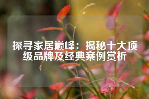 探寻家居巅峰：揭秘十大顶级品牌及经典案例赏析
