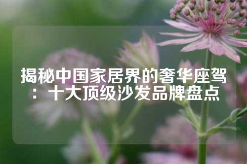揭秘中国家居界的奢华座驾：十大顶级沙发品牌盘点