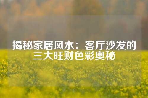 揭秘家居风水：客厅沙发的三大旺财色彩奥秘