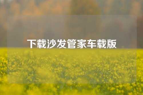下载沙发管家车载版