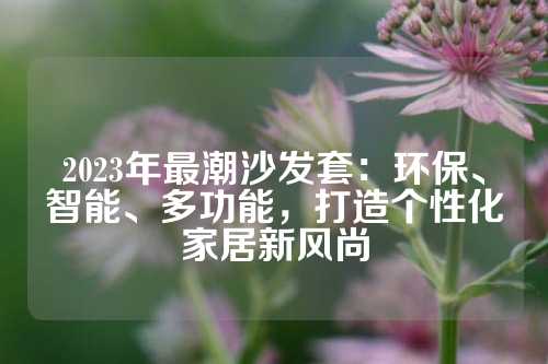 2023年最潮沙发套：环保、智能、多功能，打造个性化家居新风尚