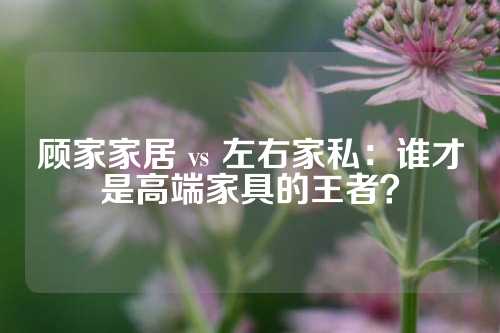 顾家家居 vs 左右家私：谁才是高端家具的王者？