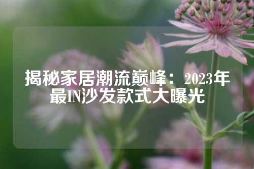 揭秘家居潮流巅峰：2023年最IN沙发款式大曝光