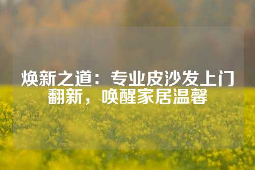 焕新之道：专业皮沙发上门翻新，唤醒家居温馨