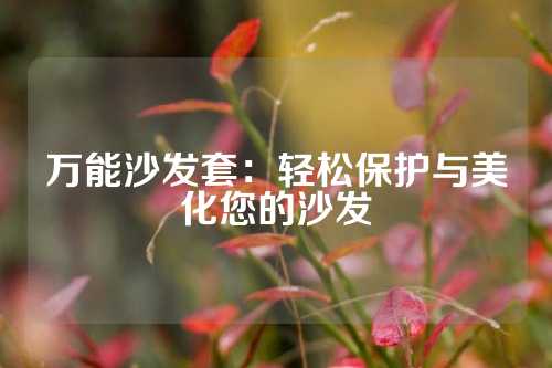 万能沙发套：轻松保护与美化您的沙发