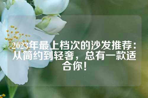 2023年最上档次的沙发推荐：从简约到轻奢，总有一款适合你！