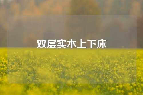 双层实木上下床