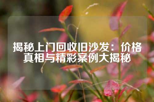 揭秘上门回收旧沙发：价格真相与精彩案例大揭秘
