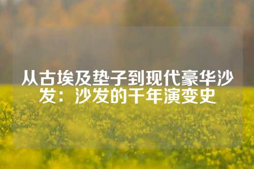 从古埃及垫子到现代豪华沙发：沙发的千年演变史