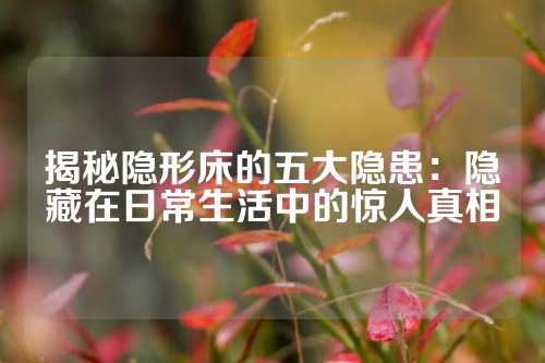 揭秘隐形床的五大隐患：隐藏在日常生活中的惊人真相
