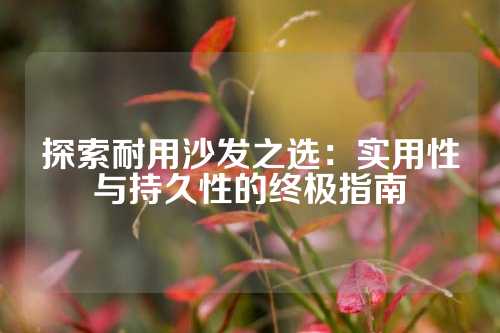 探索耐用沙发之选：实用性与持久性的终极指南