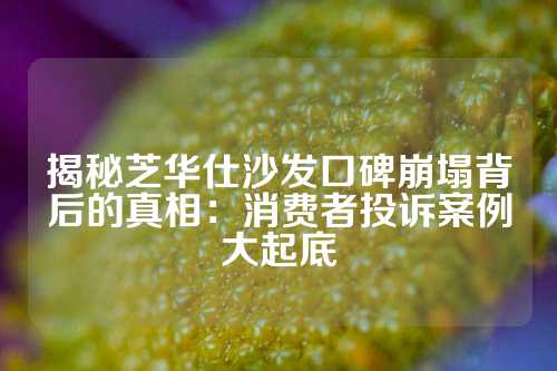揭秘芝华仕沙发口碑崩塌背后的真相：消费者投诉案例大起底