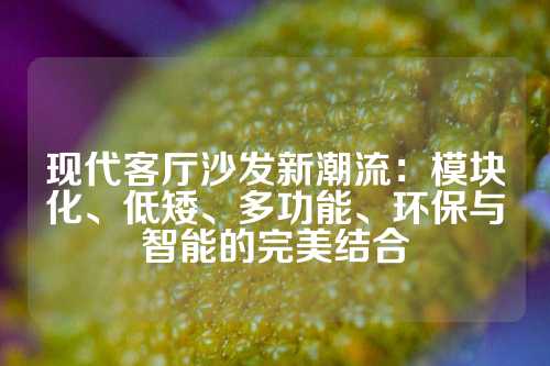 现代客厅沙发新潮流：模块化、低矮、多功能、环保与智能的完美结合