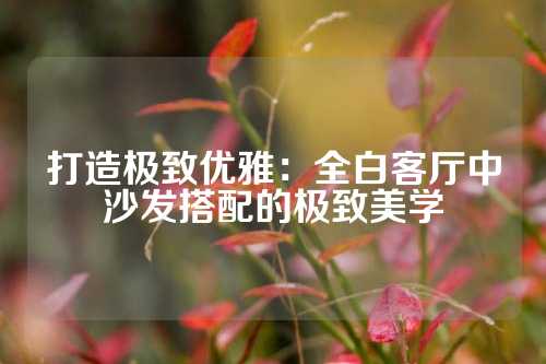 打造极致优雅:全白客厅中沙发搭配的极致美学