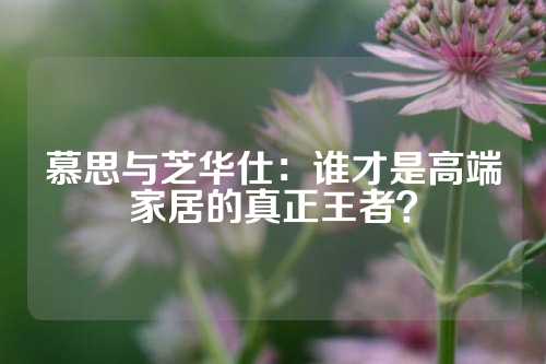 慕思与芝华仕：谁才是高端家居的真正王者？