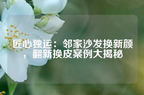 匠心独运：邻家沙发换新颜，翻新换皮案例大揭秘
