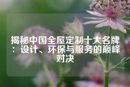 揭秘中国全屋定制十大名牌：设计、环保与服务的巅峰对决