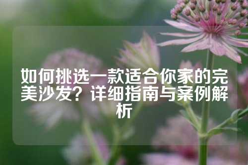 如何挑选一款适合你家的完美沙发？详细指南与案例解析
