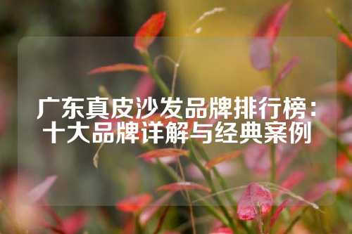 广东真皮沙发品牌排行榜：十大品牌详解与经典案例