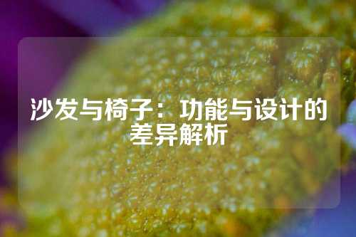 沙发与椅子：功能与设计的差异解析