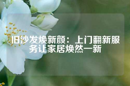 旧沙发焕新颜：上门翻新服务让家居焕然一新