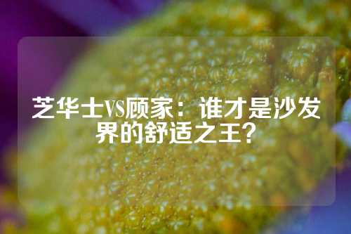 芝华士VS顾家：谁才是沙发界的舒适之王？