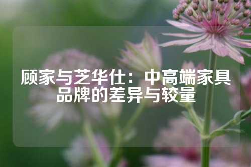 顾家与芝华仕：中高端家具品牌的差异与较量