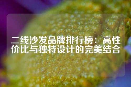 二线沙发品牌排行榜：高性价比与独特设计的完美结合