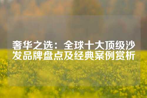 奢华之选：全球十大顶级沙发品牌盘点及经典案例赏析