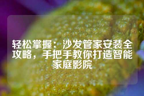 轻松掌握：沙发管家安装全攻略，手把手教你打造智能家庭影院