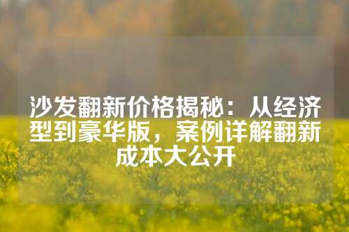 沙发翻新价格揭秘：从经济型到豪华版，案例详解翻新成本大公开